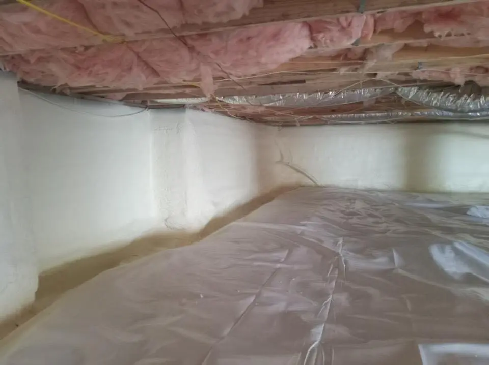 Crawl space encapsulation with closed-cell spray foam for Metal Roof Coating in Fallbrook